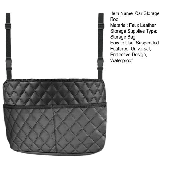 Car Seat Organizer Universal Hanging Storage Bag for Documents Water Bottles Toys Multi--Pocket Travel Tidy Pouch Pocket Fits Most Vehicles