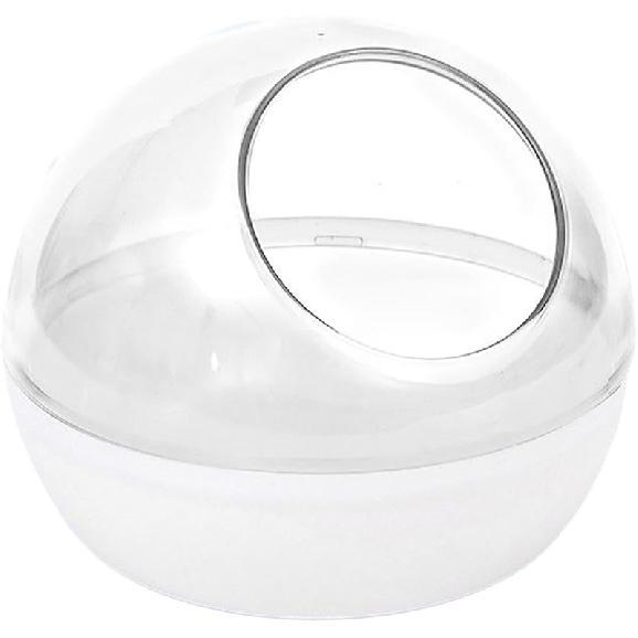 Hamster Sand Bath Toilet Bathtub Pet Bathroom Cute Shape Clear Bath House Hamster Sand Bath Container for Chinchilla Hedgehog, Transparent
