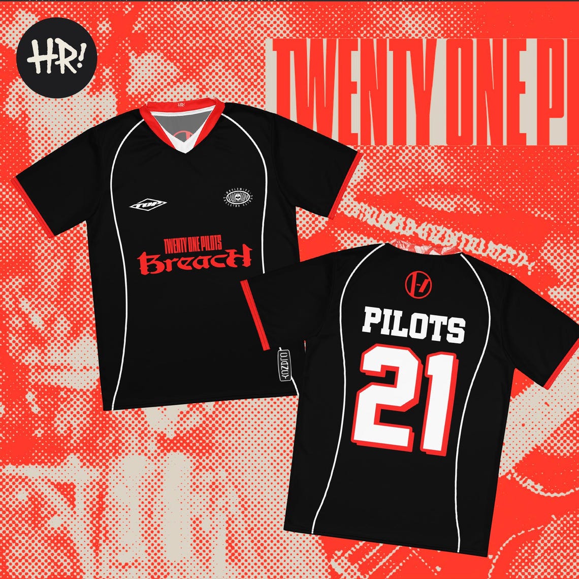 Twenty One Pilots Breach Rock Band Sport Trikot Herren T‑Shirt Y2K Oversized 21 # Grafik Atmungsaktiv Streetwear Musik Freizeit Oberteile M black