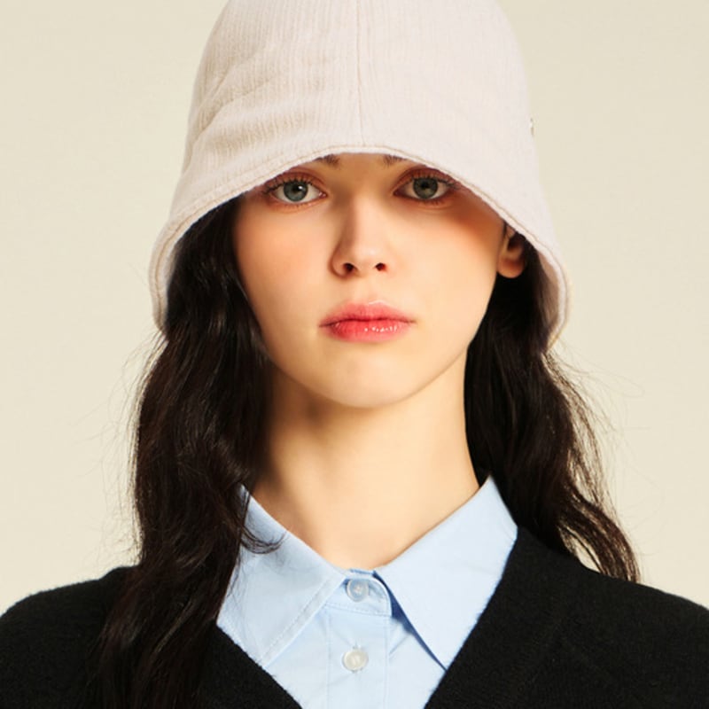 

WHITE SANDS Knit String Bonnet Hat Merimon (6 colors) BLACK_Free