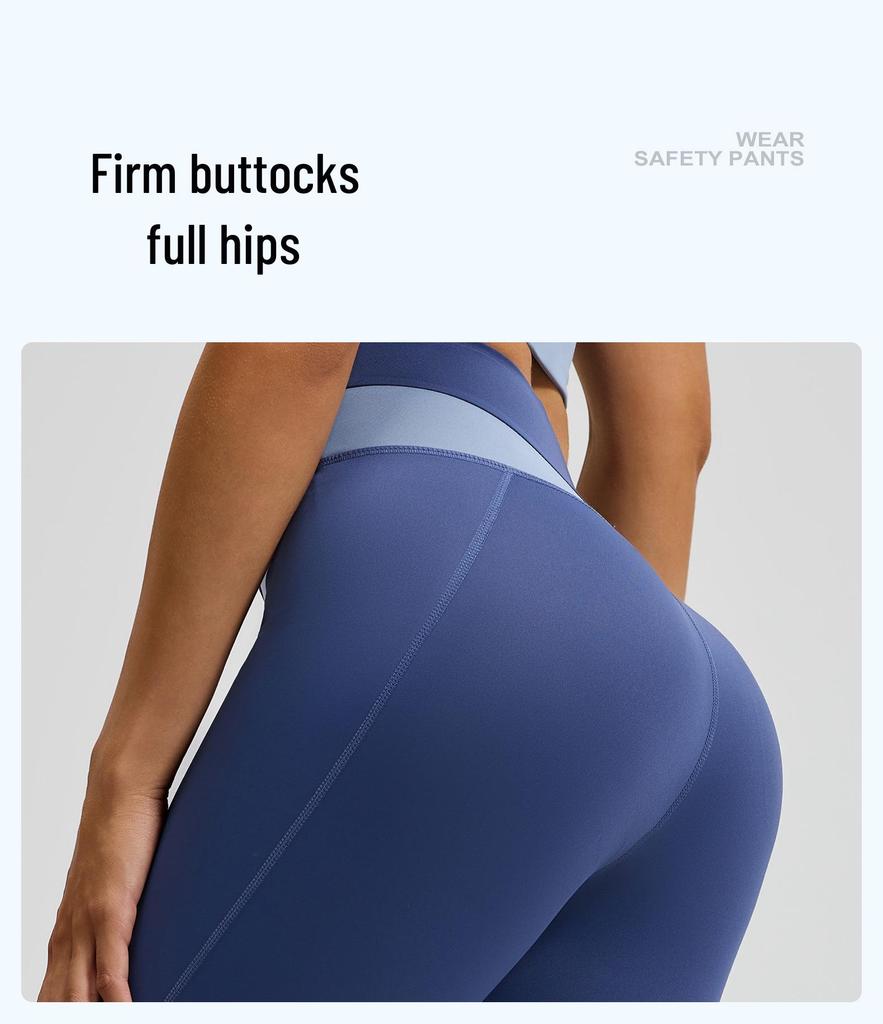 High-Waisted Color-Block Yoga Set: Tummy Control, Shockproof Sportswear for Women