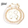 OT Buckle Chain Bracelet 1 Set Necklace Cuban Chains Long-lasting