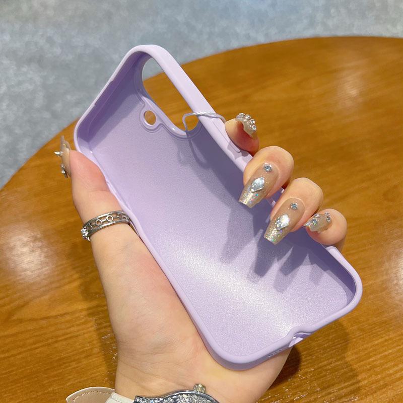 Sensing Cloud Silicone Liquido Adatto per Custodia per Telefono Cellulare Apple 16promax IPhone 15 Ultrasottile Non Ingiallito Tinta Unita Previene le Cadute