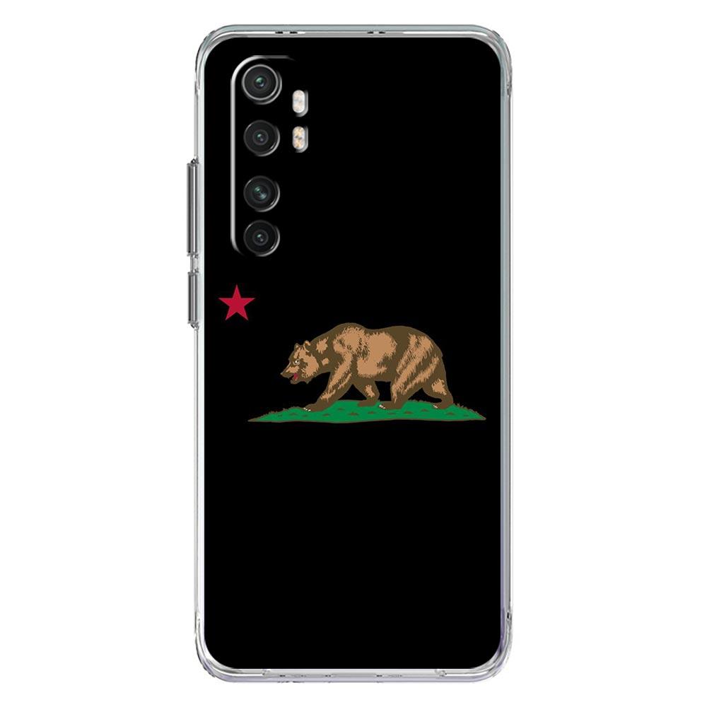 Phone Case For Xiaomi Mi Poco X7 X6 X5 NFC X3 Pro 17 15T 15 14T 14 13T 11 12 13 Lite Clear TPU Cover New California flag