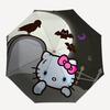 1pc Hello Kitty Halloween Automatic Opening/Closing Umbrella - Portable Three-Fold Design with 8-Bone Iron Frame, Outdoor, Gift for Fans, Travelers, E