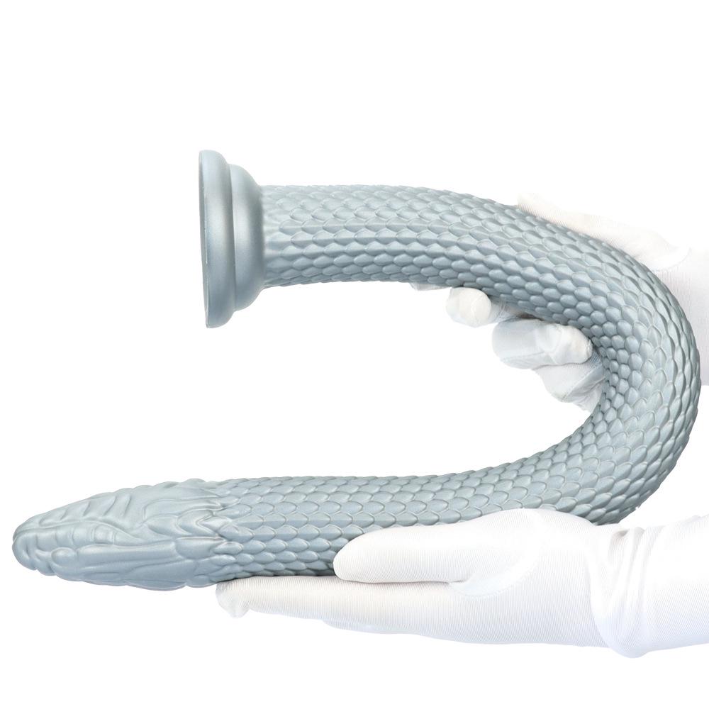 Super Large Snake Head Anal Plug with Suction Cup for Long-Term Wear and Deep Self-Stimulation