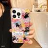 Cute Cats Suitable for Apple 16pro Mobile Phone Case IPhone 15 Protective Case 14 Glitter Powder 13promax Soft Edge