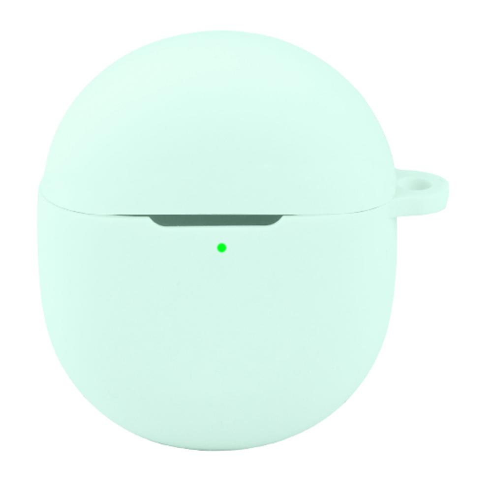 For Google Pixel Buds 2a Silicone Case Wireless Earbuds Protective Cover with Anti-Lost Buckle