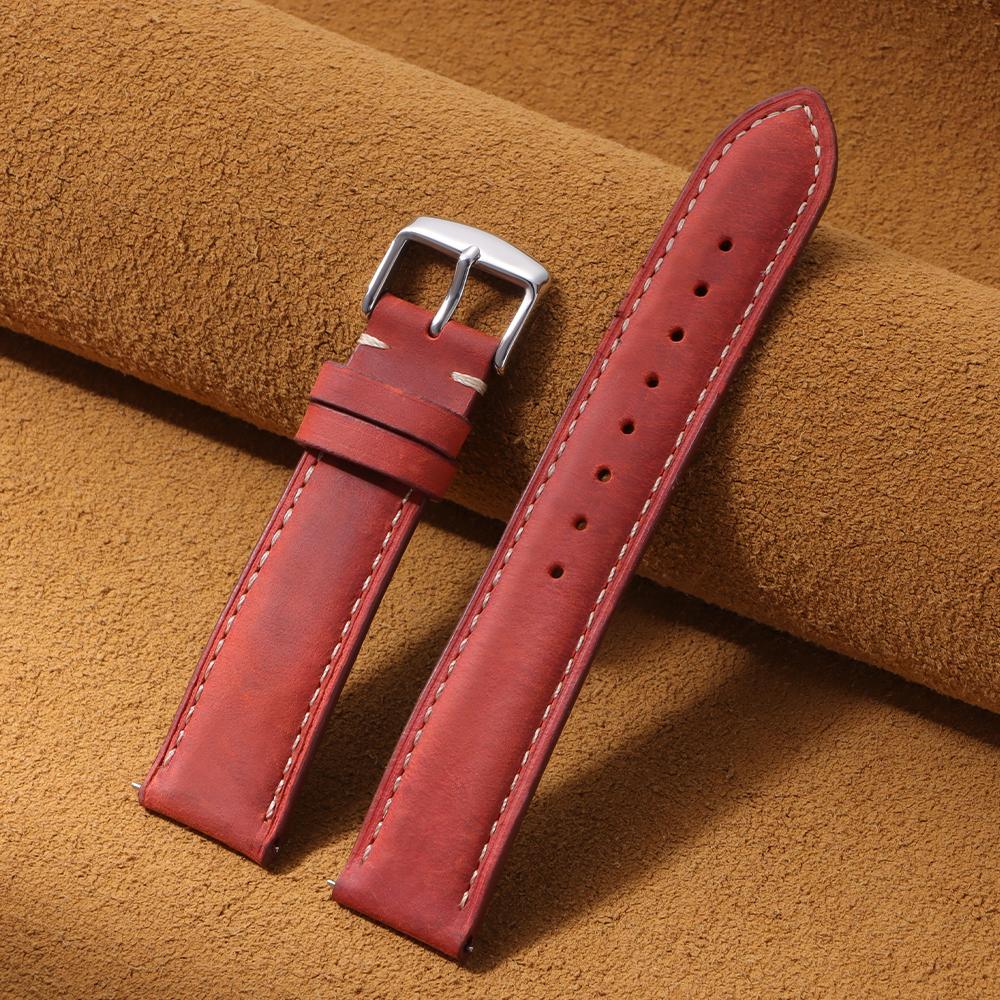 Geniune Calfskin Leather Watchband 18mm 20mm 22mm 24mm Watch Strap for Samsung Watch Strap for Huawei Watch Gt2/Gt3 Sport Band
