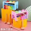 Children's Wooden Rainbow Music Knocking Table Eight-tone Knocking Piano Cognitive Hamster Parent-Child Toy