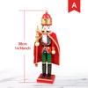38CM Nutcracker Miniatures Wooden Nutcracker Puppet Ornament Desktop Decoration Cartoon Walnut Soldier Christmas Home Decoration
