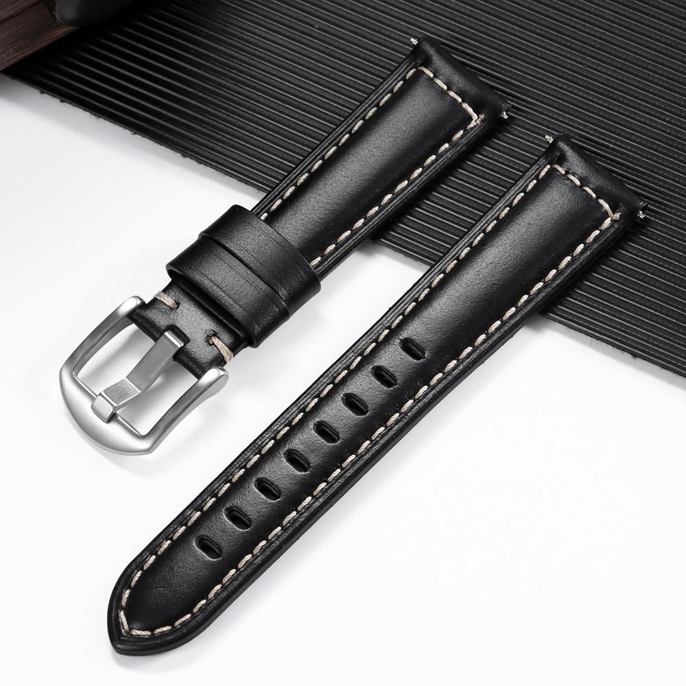 Vintage Braunes Kalbslederarmband Retro Ölwachs Echtes Leder Uhrenarmband für Seiko für Rolex Business-Armbänder 20mm 22mm 24mm Armband