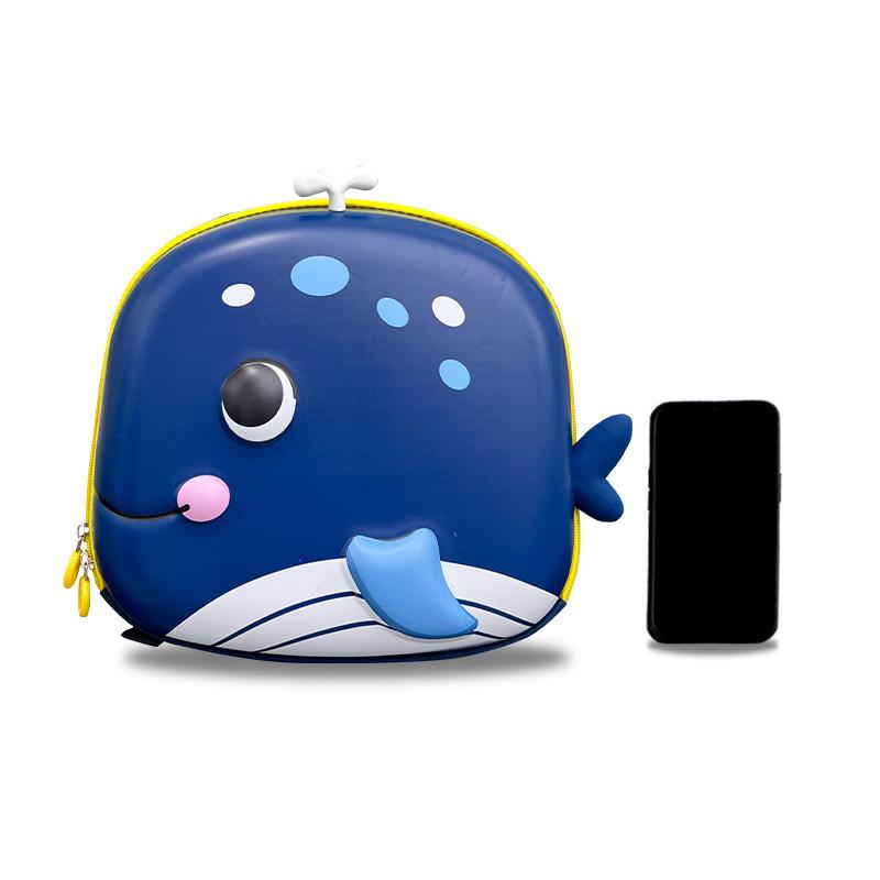

Childrens Eva Hard Shell School Backpack With Cute Whale And Comfortable Straps темно-синього кольору
