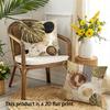 1pc Boho Abstract Geometric Tropical Leaves Throw Pillow Covers Neutral Gold Brown Tone Couch Cushion Cases for Home Decor