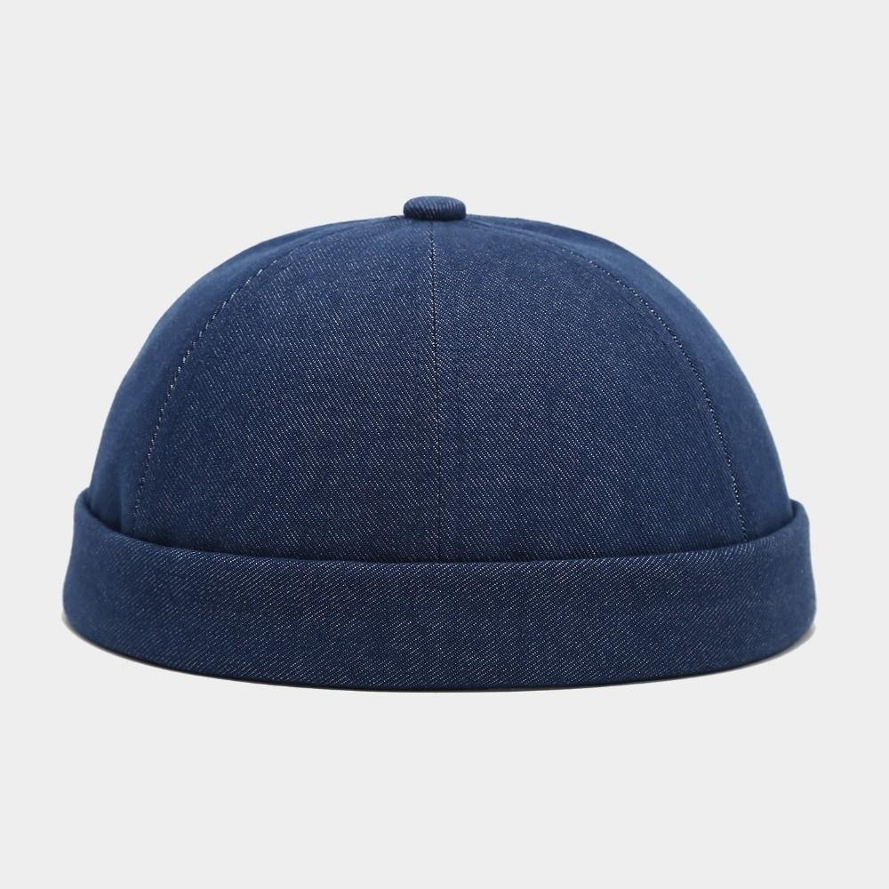 

Unisex Hip Hop Hats Street Wear Melon Skin Hats Vintage Docker Hats Summer синій