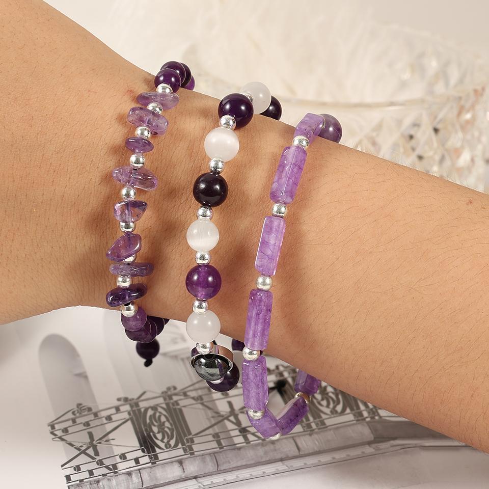 ZAKOL Colorful Multi Layer Bracelet For Women Cute Round Beaded Wristlet Zircon Daily Birthday Gift