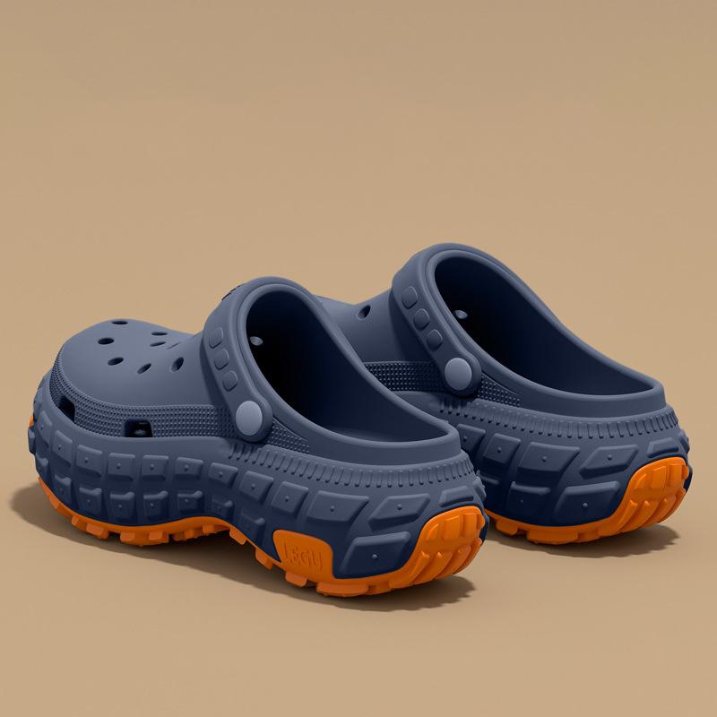 Men's Driving Breathable Non Slip Hole Shoes Summer New Deodorant Non Slip Outer Wear Wear Fishing Beach Sandals