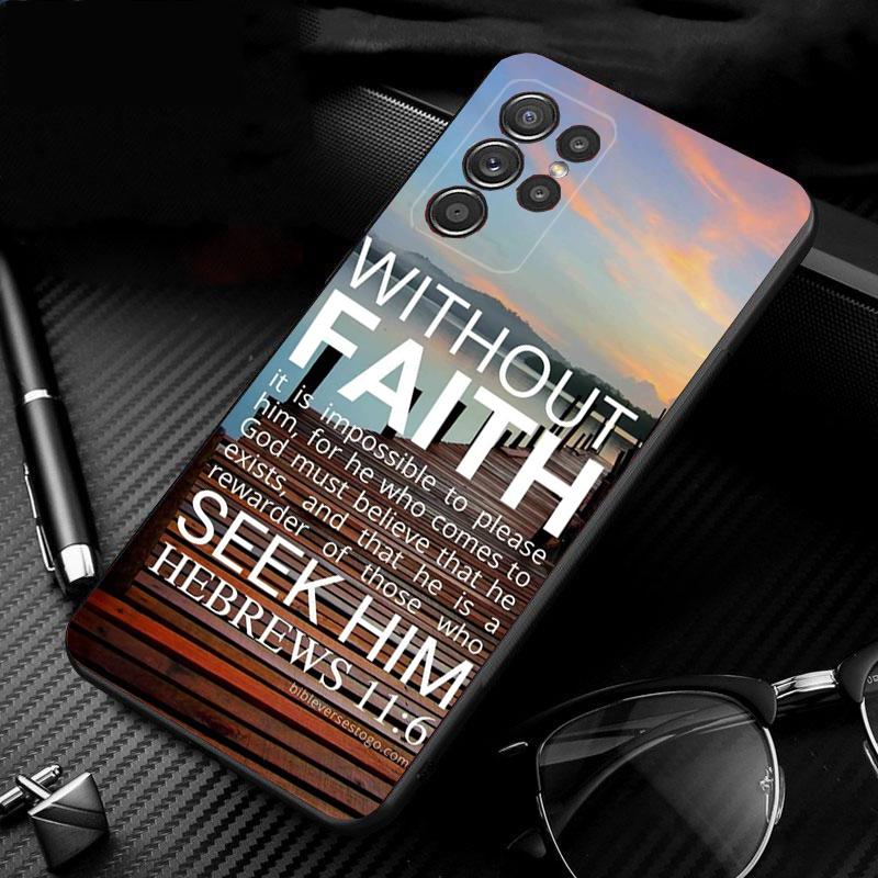 Phone Case for Samsung S26 S25 S24 S23 S22 Ultra S23 S22 S25 Plus S24 FE S26Edge Bible Verse Jesus Christian Case
