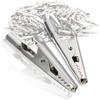 10/20/50Pcs 51mm Metal Alligator Clips Crocodile Electrical Test Cable Lead Probe Clip Battery Clamps 10A Silver Crocodile Clips