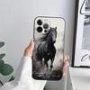 Black White Horses Galloping Phone Case for iPhone 11 15 Pro Max Case Coque 14 Plus 13 Pro 12 X XS XR 7 8 SE 2020 TPU Soft Cover