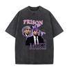 The Office Dunder Mifflin Dwight Washed T-shirt Tv Show Scranton The Electric City T Shirts Mens Gothic Rock Vintage T-Shirts
