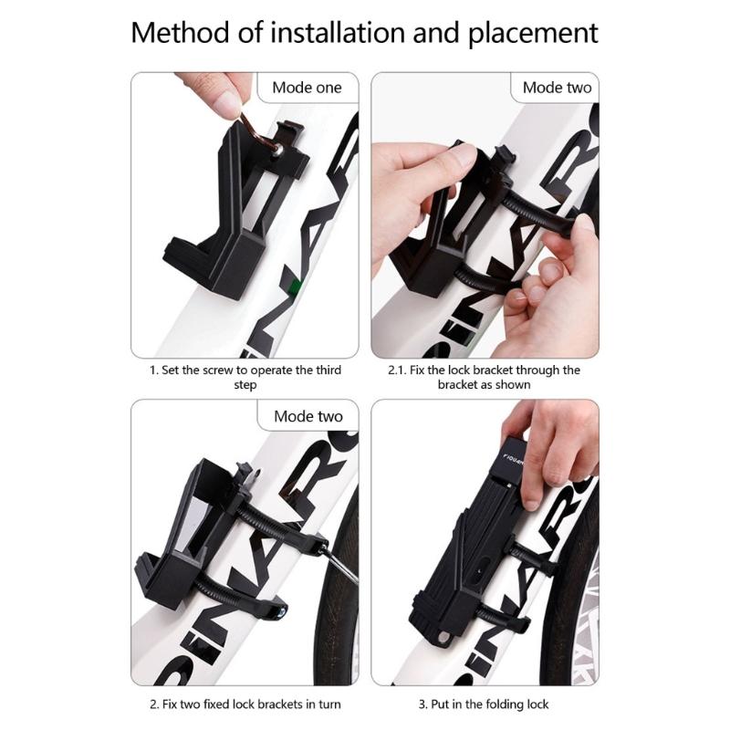 Folding Bicycles Security Lock Weather proof Foldable Bike Lock Rustproof Lock with 2 Key For Commuters Secure Cycling