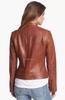 Slim-fit Genuine Handmade Leather Motorcycle Biker Stylish Decent Jacket Women's