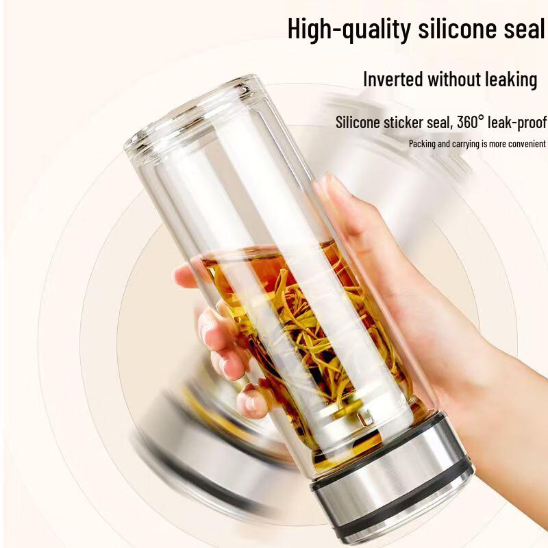 Double Wall Glass Tea Infuser Bottle