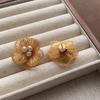 Mori Fairy Three-dimensional Flower Stud Earrings Gentle Romantic Petal Pearl Earrings Premium Earrings