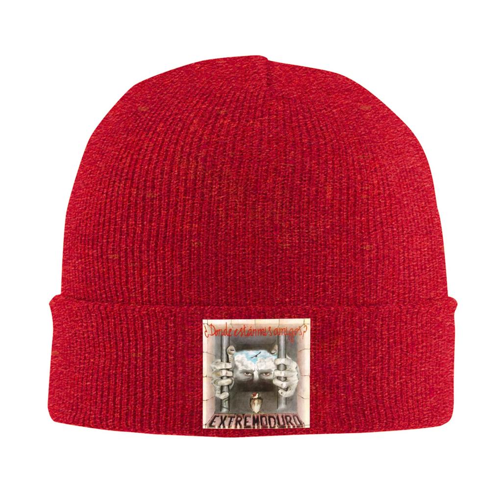 Extremoduro Donde estan mis amigos album 1993 Bonnet Hats Beanie Hats Spring Printed Skullies Beanies Men Kpop Warm Soft Cap