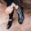 New Men Business Chelsea Boots Black Lacquer Thick Soled Durable Leather Shoes Ankle Boots Size 38-44 Men Boots