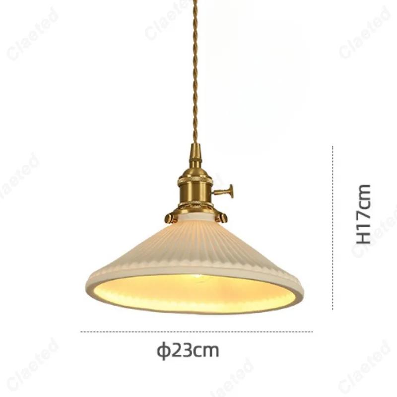 Minimally designed LED ceramic E27pendant light bedroom bedside lamp indoor living room dining room corridor decoration lighting