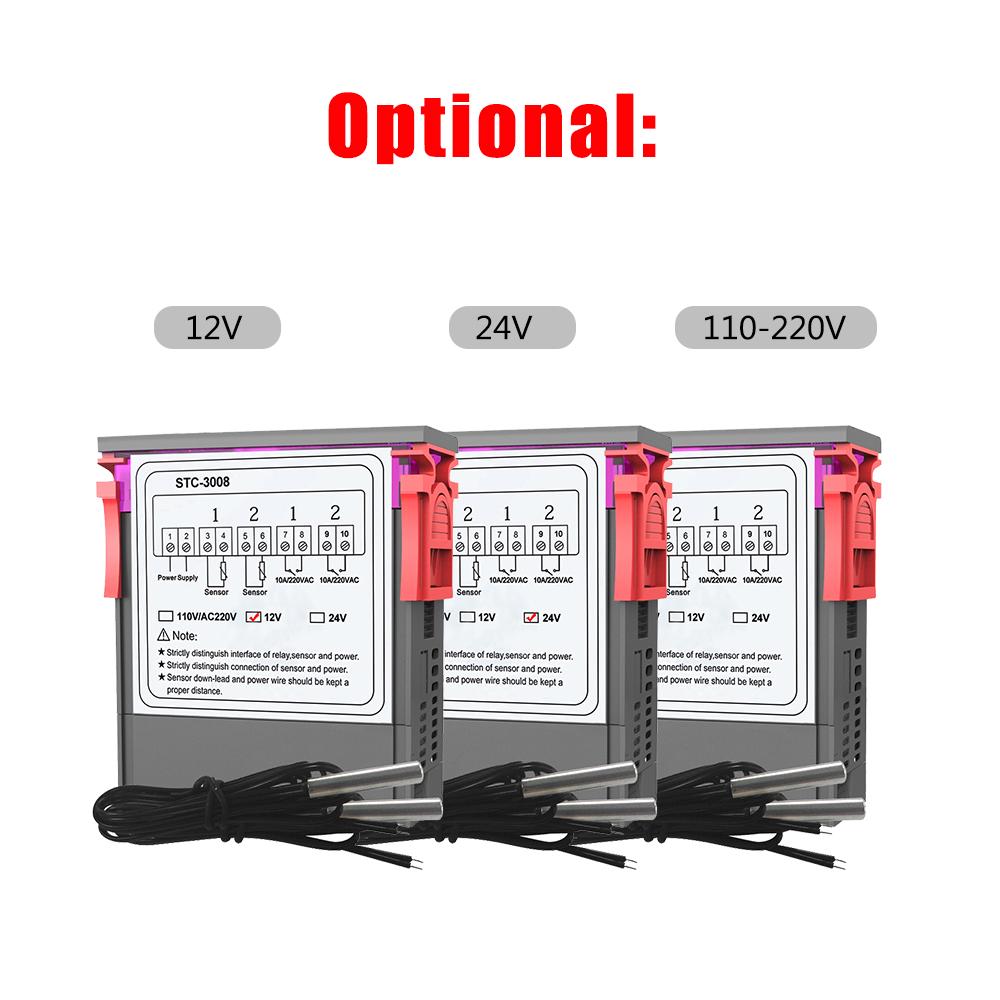 Dual Digital Display Thermostat Temperature Regulator Temperature