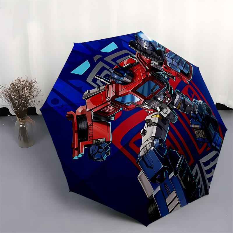 Transformers, Optimus Prime Automatic Opening and Closing, 8 rib Structure Portable Umbrella, Suitable for Men and Women in All Seasons Per