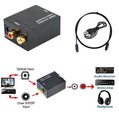 Optical Coaxial Toslink Digital To Analog O Converter Adapter