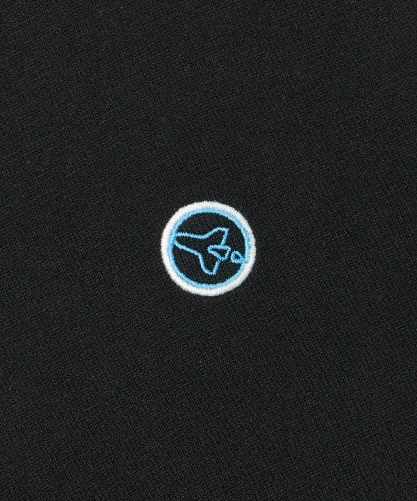 Antomas Circle Spaceship Logo Knit Polo Women - Black
