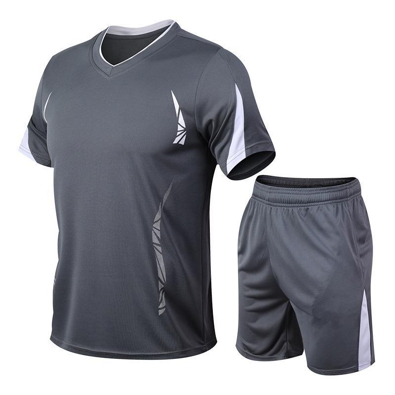 Men's Geometric Print Short Sleeve and Shorts Set