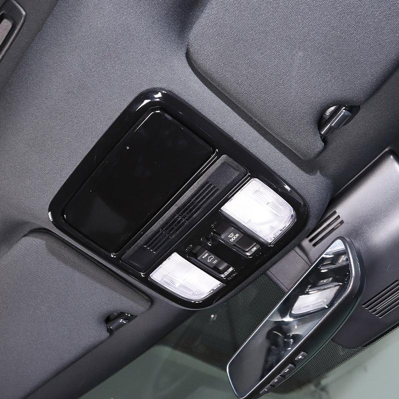 ABS Black For Honda Pilot 2015-2025 Gear Shift Console Cover Panel Glass Lift Button Decorative Frame Sticker Car Accessories