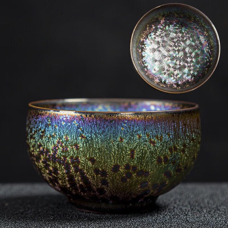 Chaxun Peacock Glaze Ceramic Teacup