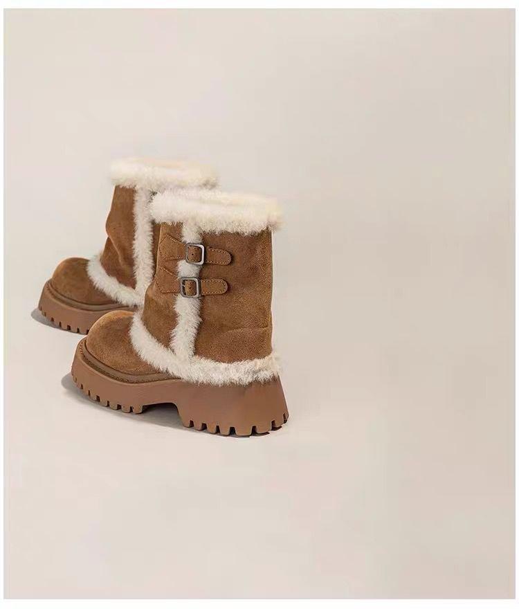 

Uncle Wen Altay cotton shoes for women s 2025 winter new thick-soled long boots with velvet thermal long snow boots for women 40 верблюд