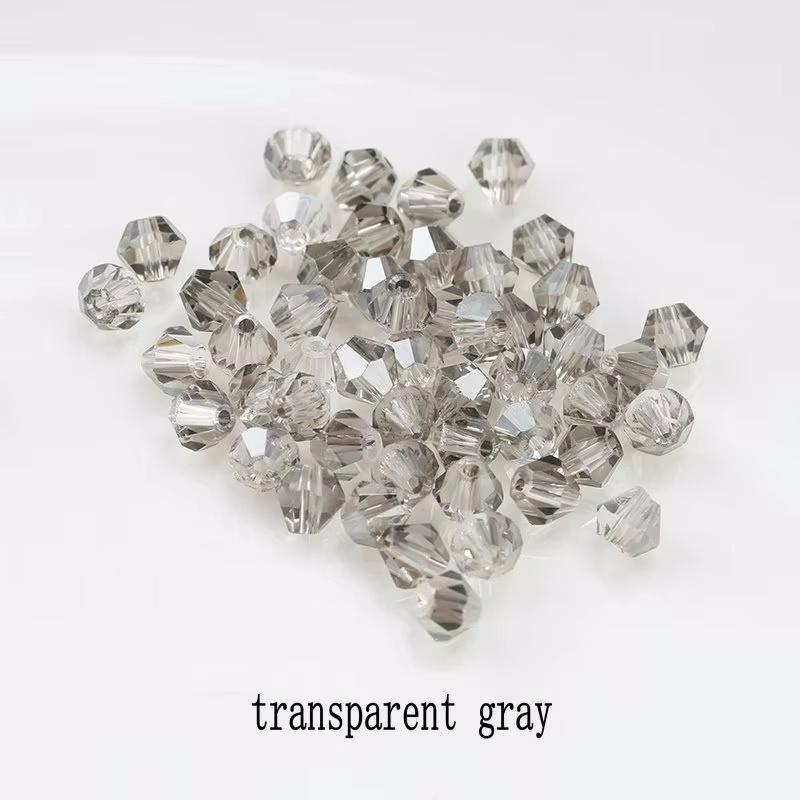 4mm Crystal Bicone Beads 100PCS Faceted Glass Beads Rainbow Loose Craft Beads for Bracelet Necklace Earring Keychain Making DIY
