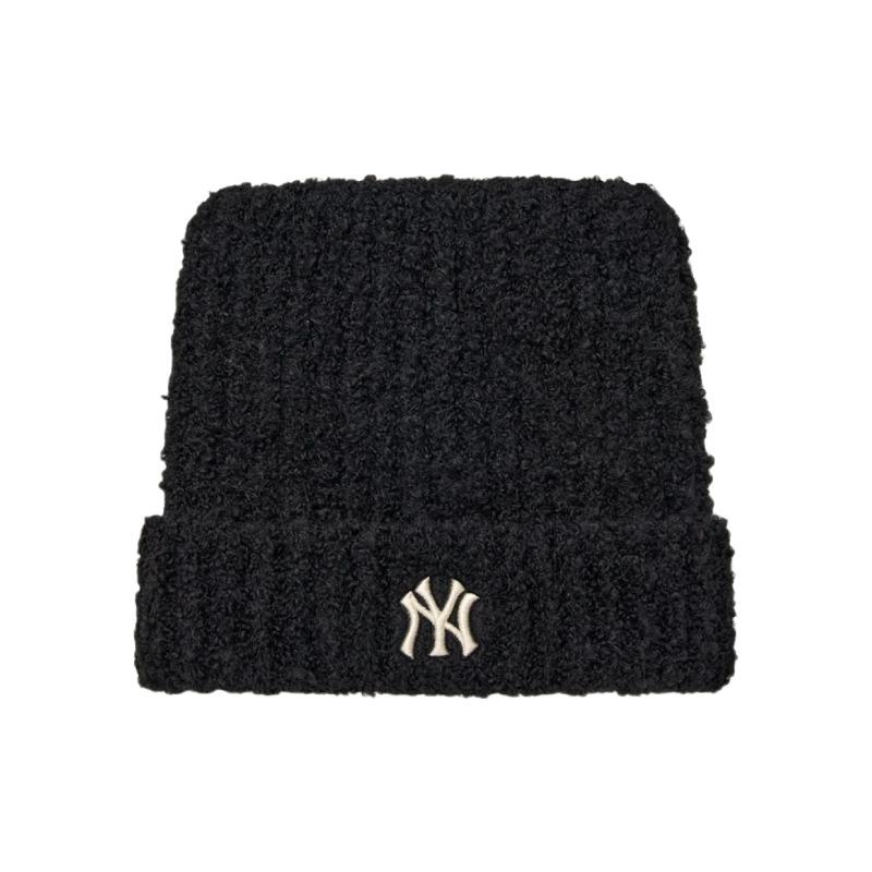 MLB Cat-Ear Ribbed Knit Beanie – Trendy Y2K Style Winter Hat for Women & Unisex