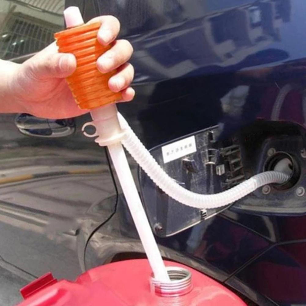 Car Truck Manual Pump Fuel Gasoline Diesel Transfer Suction Cup Manual Fuel Pump Siphon Water Suction Fuel Transfer Pump Funnel