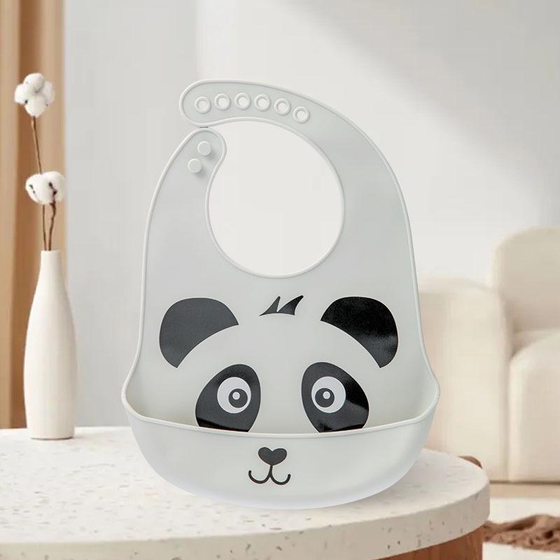 Waterproof Food-Grade Silicone Baby Bib - Leak-Proof, Self-Feeding, Drool Protection