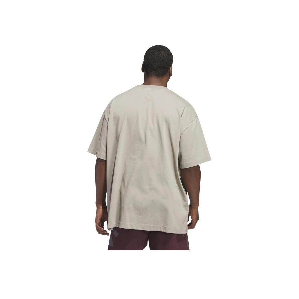 Adidas Basketball Round Neck Comfortable Skin-Friendly Logo Short Sleeve T-Shirt Unisex Tops Brown JD6127