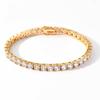 Trendy 18K Gold-Plated Zircon Tennis Bracelet for Men – Hip-Hop Style