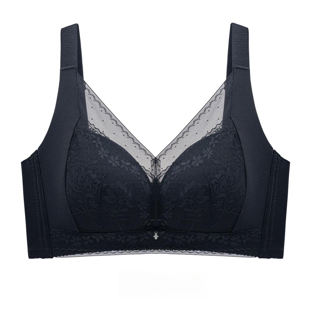 Gather Bra Women's Thin Plus Size Bra No Steel Ring Adjustable Breast Collection Bra