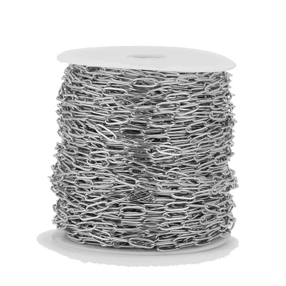 

2 Meters Stainless Steel 4mm Width Flat Cable Chains for DIY Jewelry Making Women Necklace Findings Bracelet Supplies