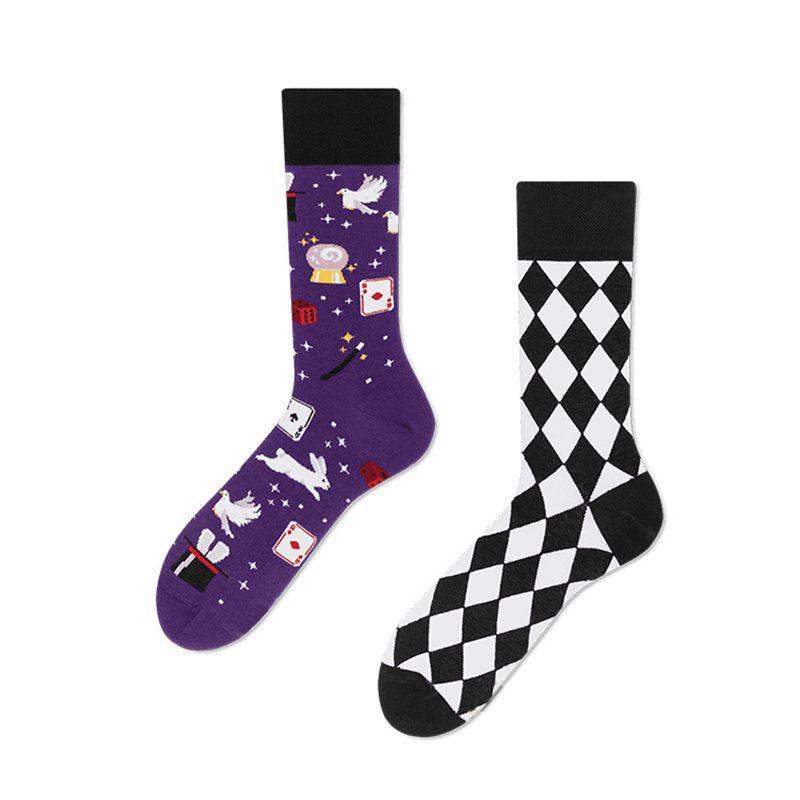 AB New Fashion Socks for Men and Women Colorful Cartoon Animal Cotton Sock Hip Hop Funny Plant Mushroom Bird Stocking