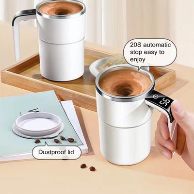 Cană de cafea cu amestecare automată cu capac, cană electrică auto-amestecătoare 380 ml, shaker portabil pentru pudră proteică pentru birou, mașină, casă, sală de sport